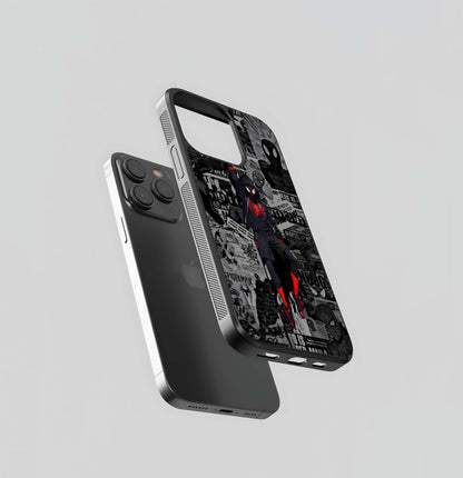 Miles Morales Spider-Man Collage Glass Case