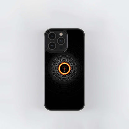 Shiva in Fiery Mandala Glass Case