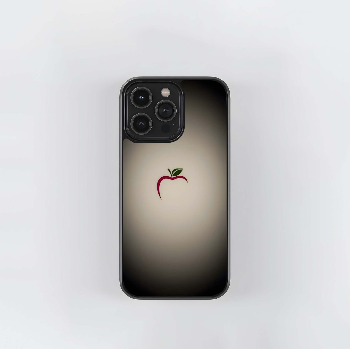 Minimalist Apple Silhouette Glass Case