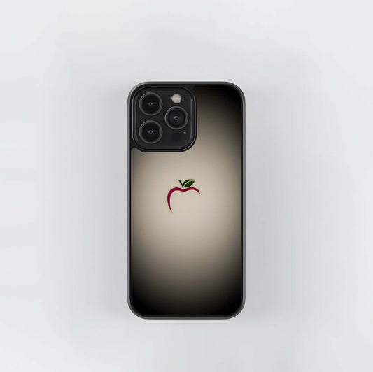 Minimalist Apple Silhouette Glass Case
