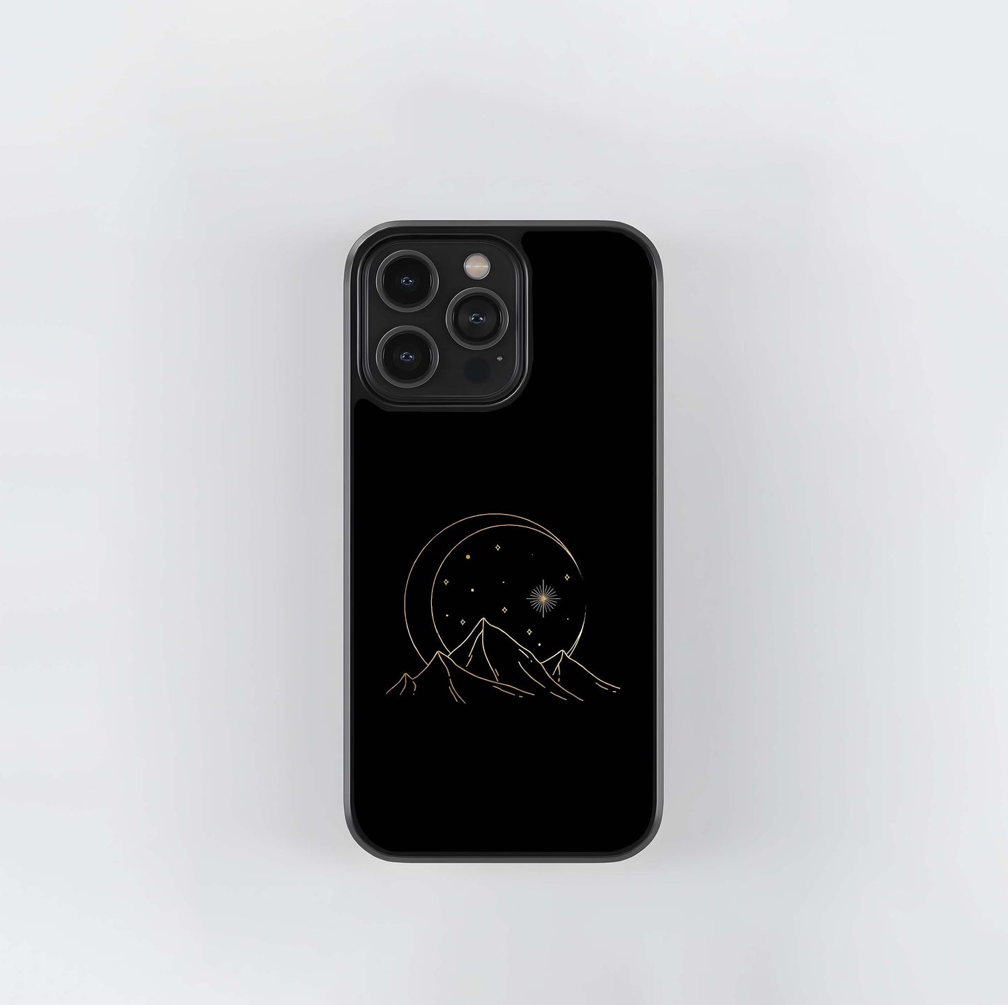 Black Over Mountain Glass Case