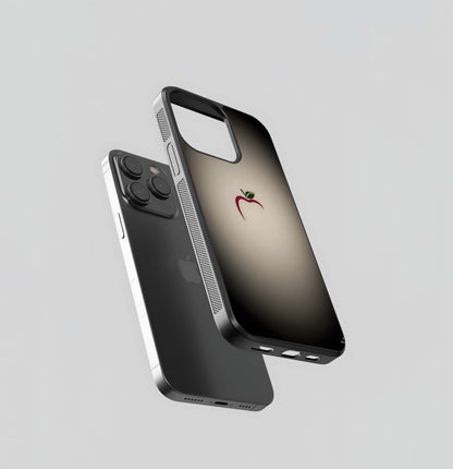 Minimalist Apple Silhouette Glass Case