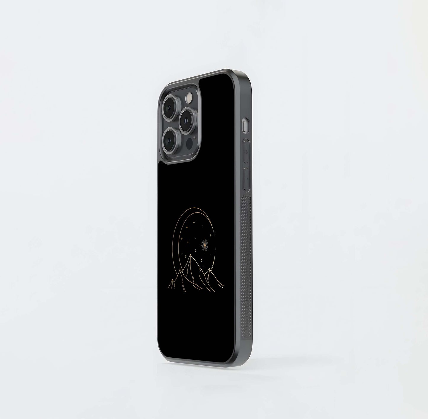 Black Over Mountain Glass Case