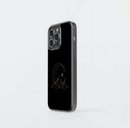 Black Over Mountain Glass Case