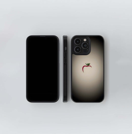 Minimalist Apple Silhouette Glass Case