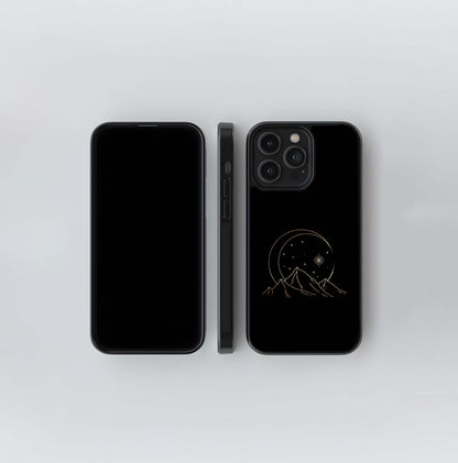 Black Over Mountain Glass Case