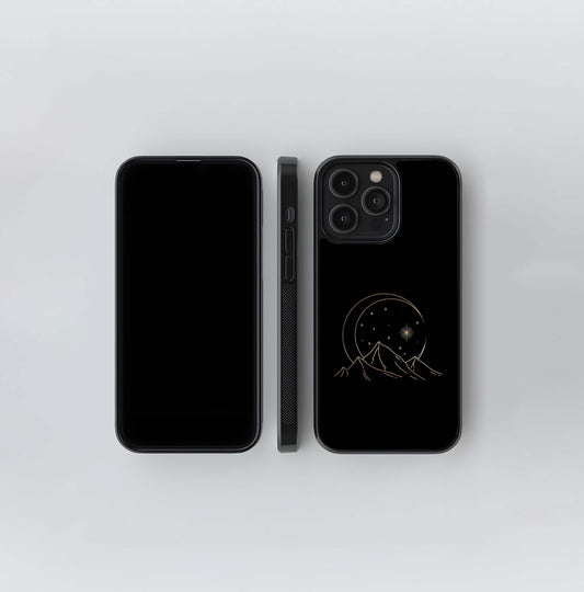 Black Over Mountain Glass Case