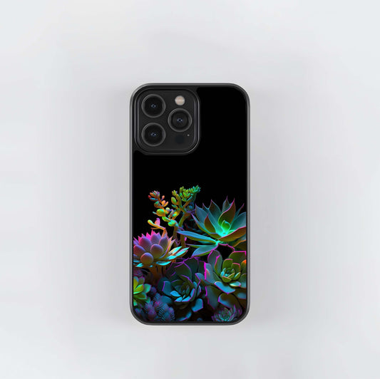 Electric Succulent Garden Glass Case