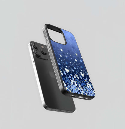 Blue Starry Glass Case
