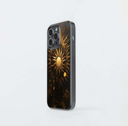 Dark Textured Sunburst Glass Case