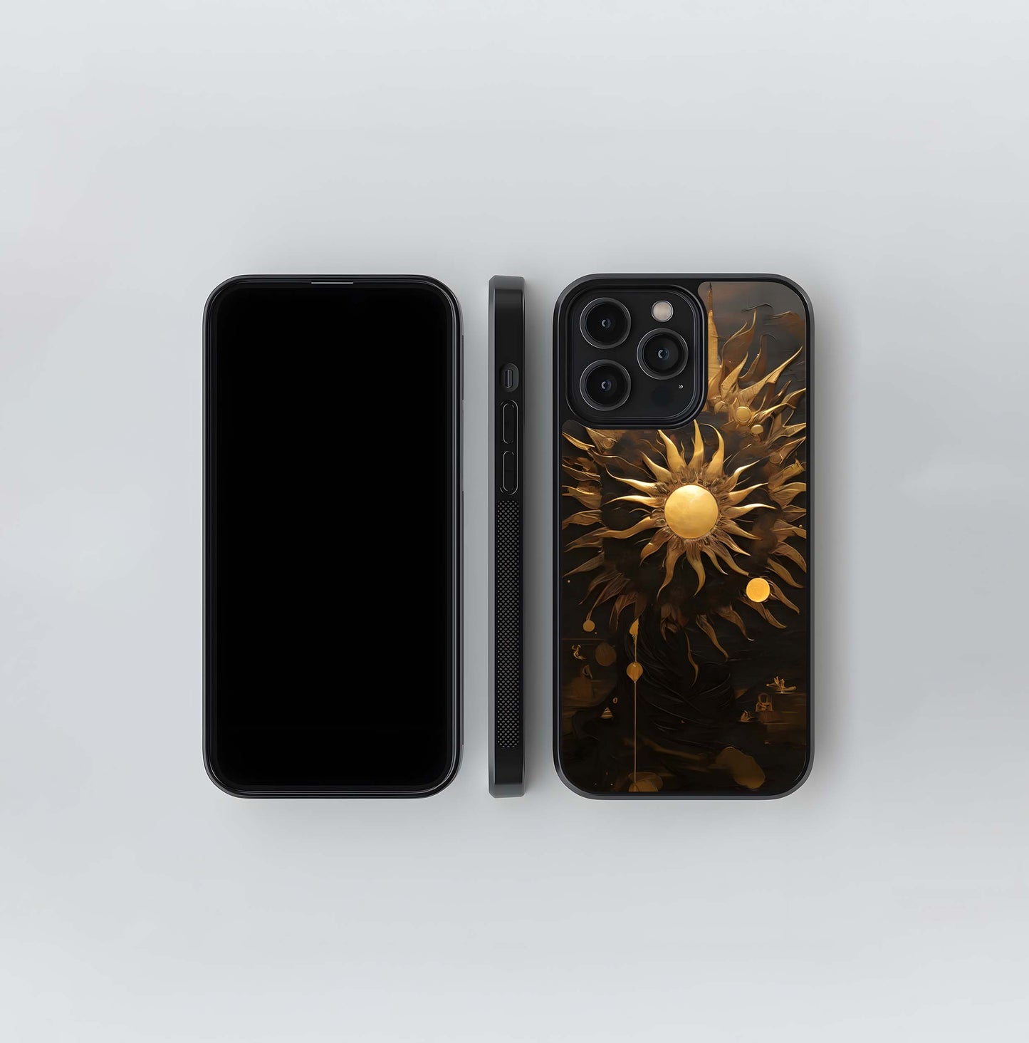 Dark Textured Sunburst Glass Case