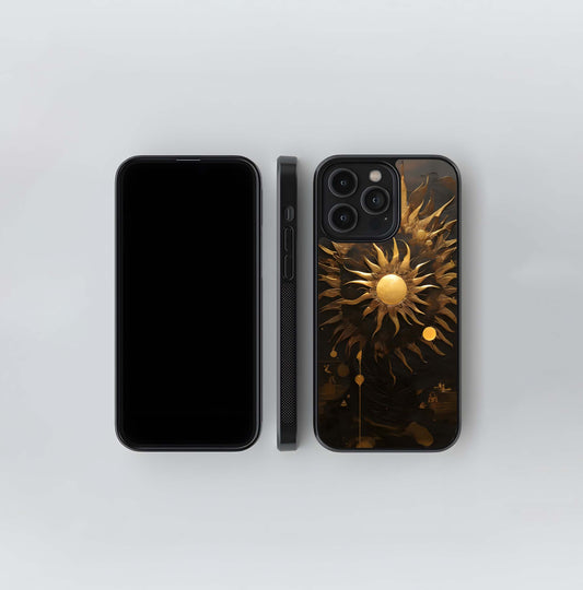 Dark Textured Sunburst Glass Case