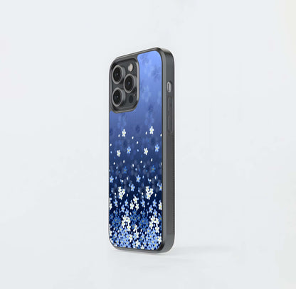 Blue Starry Glass Case