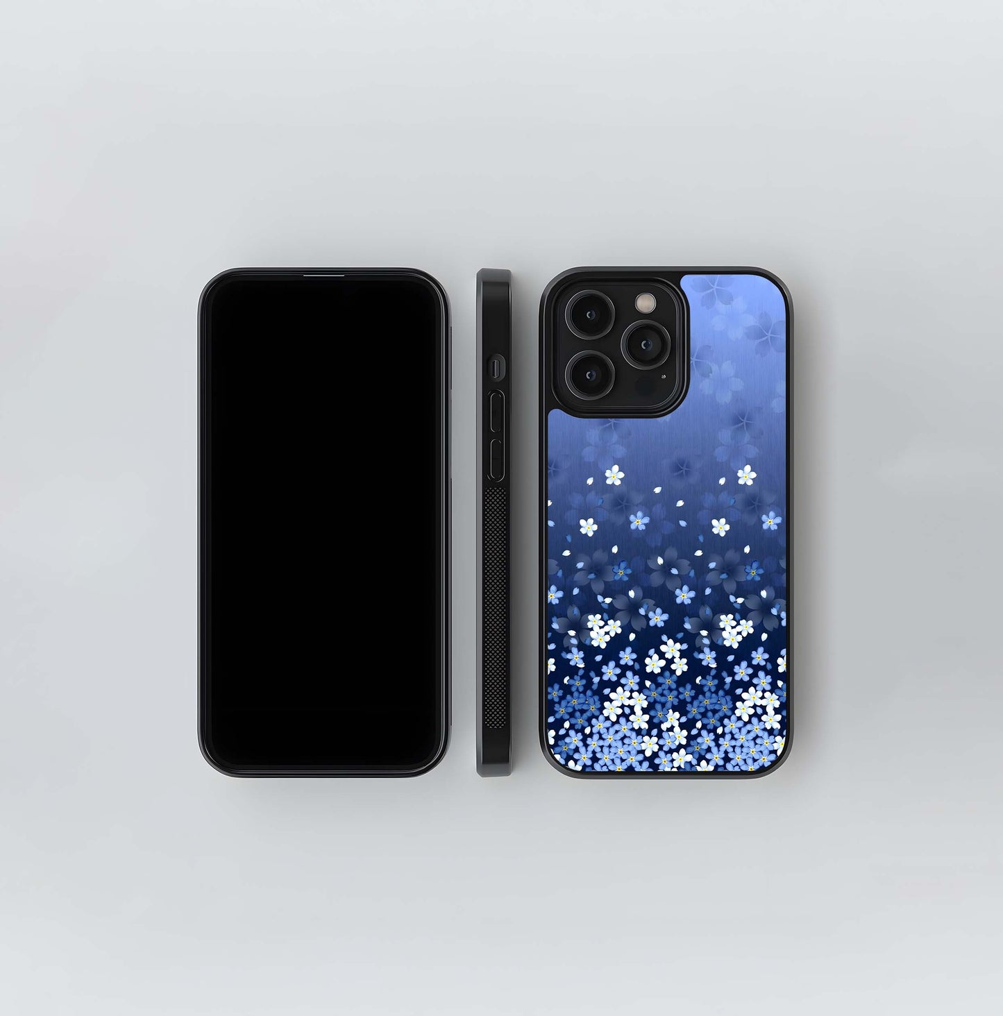 Blue Starry Glass Case