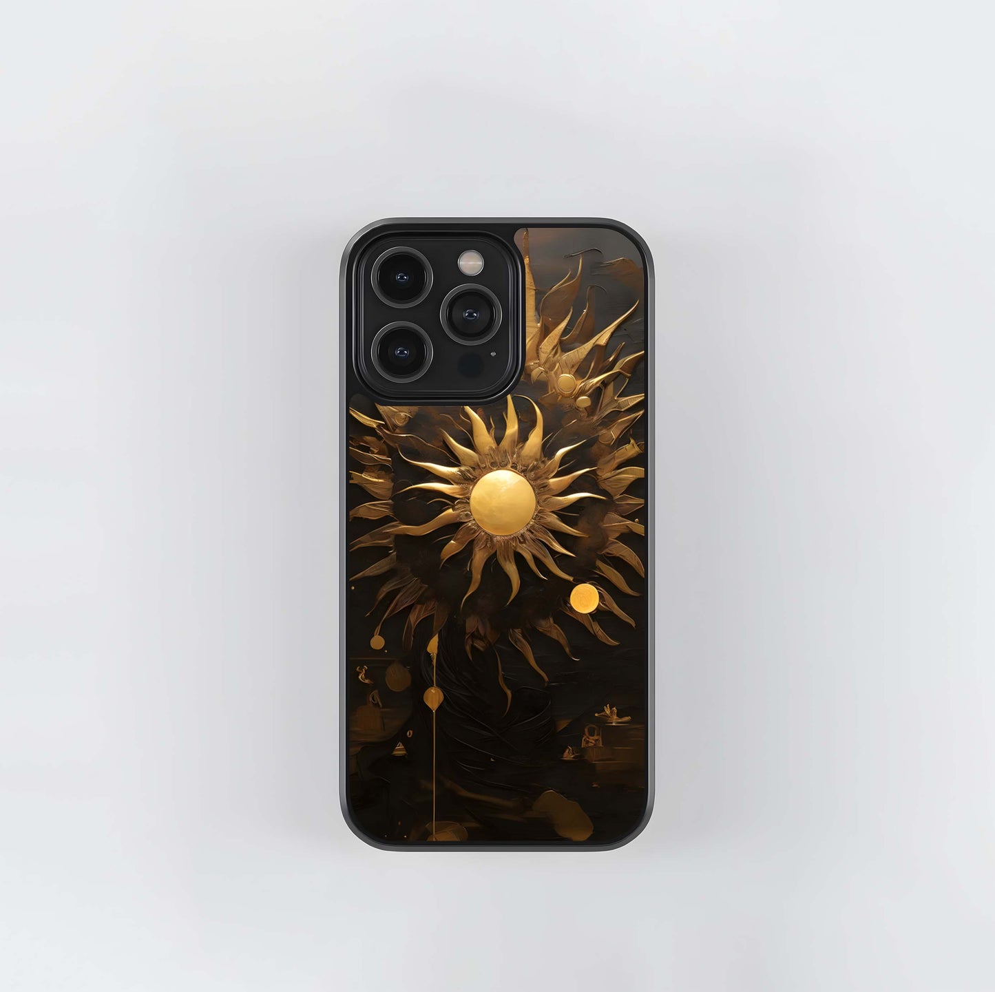 Dark Textured Sunburst Glass Case