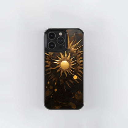Dark Textured Sunburst Glass Case