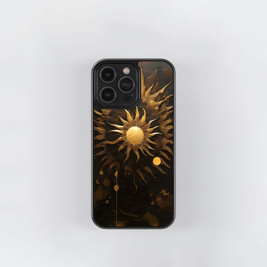Dark Textured Sunburst Glass Case