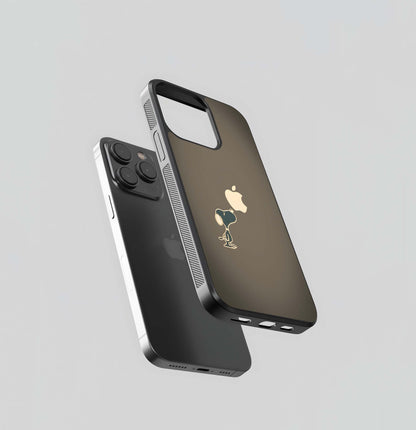 Snoopy Apple Silhouette Glass Case