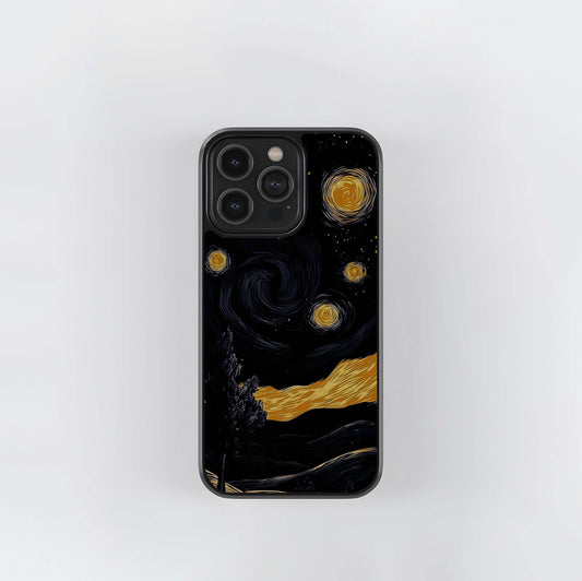Black Vangogh Glass Case