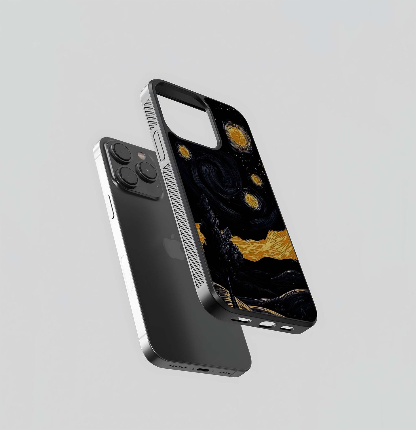 Black Vangogh Glass Case