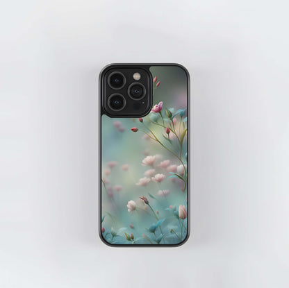 Soft Focus Pastel Wildflowers Glass Case