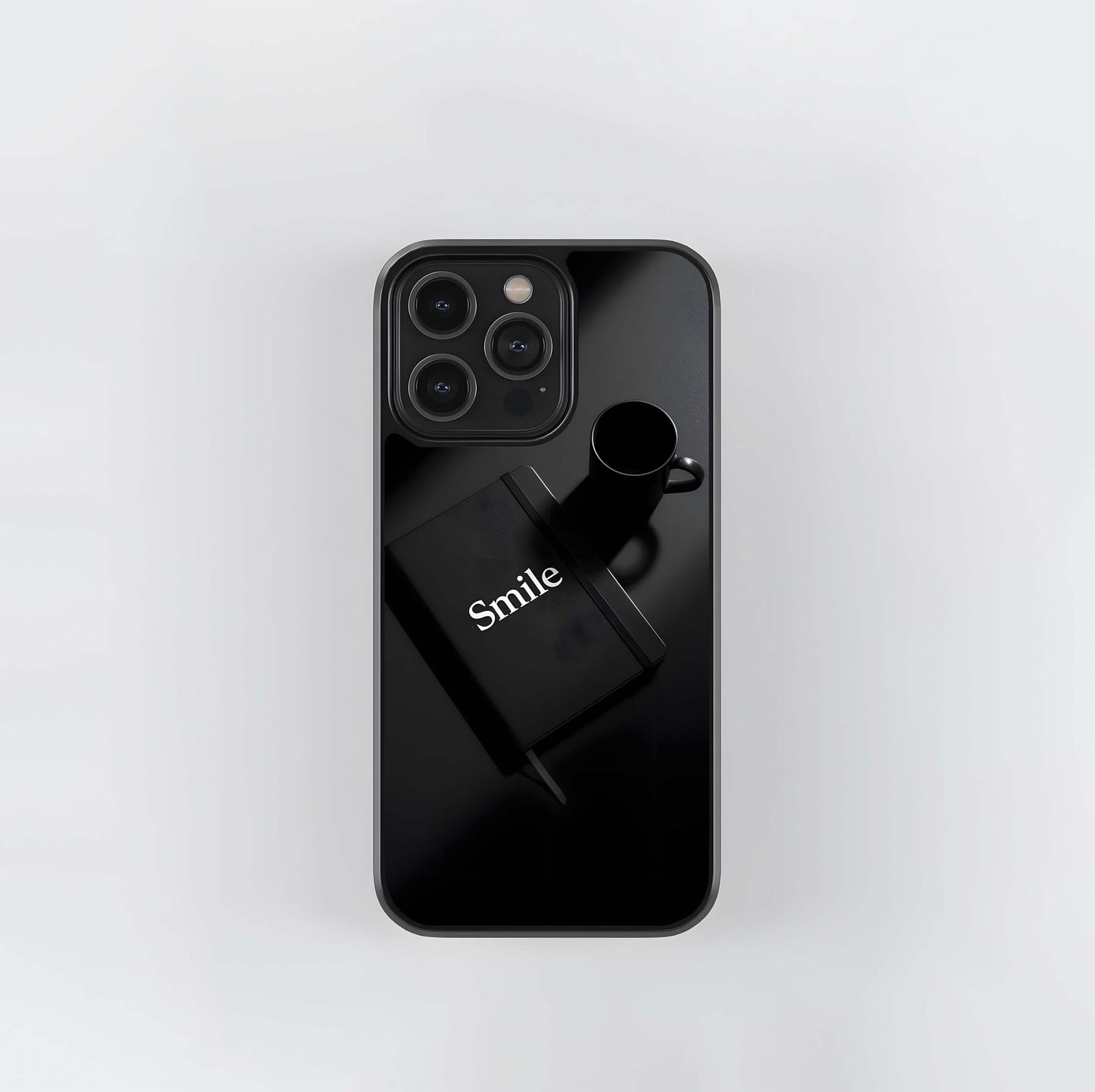 Minimalist Smile Notebook Glass Case