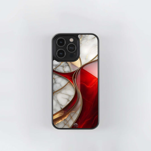 Emerald & Teal Chrome Flow Glass Case