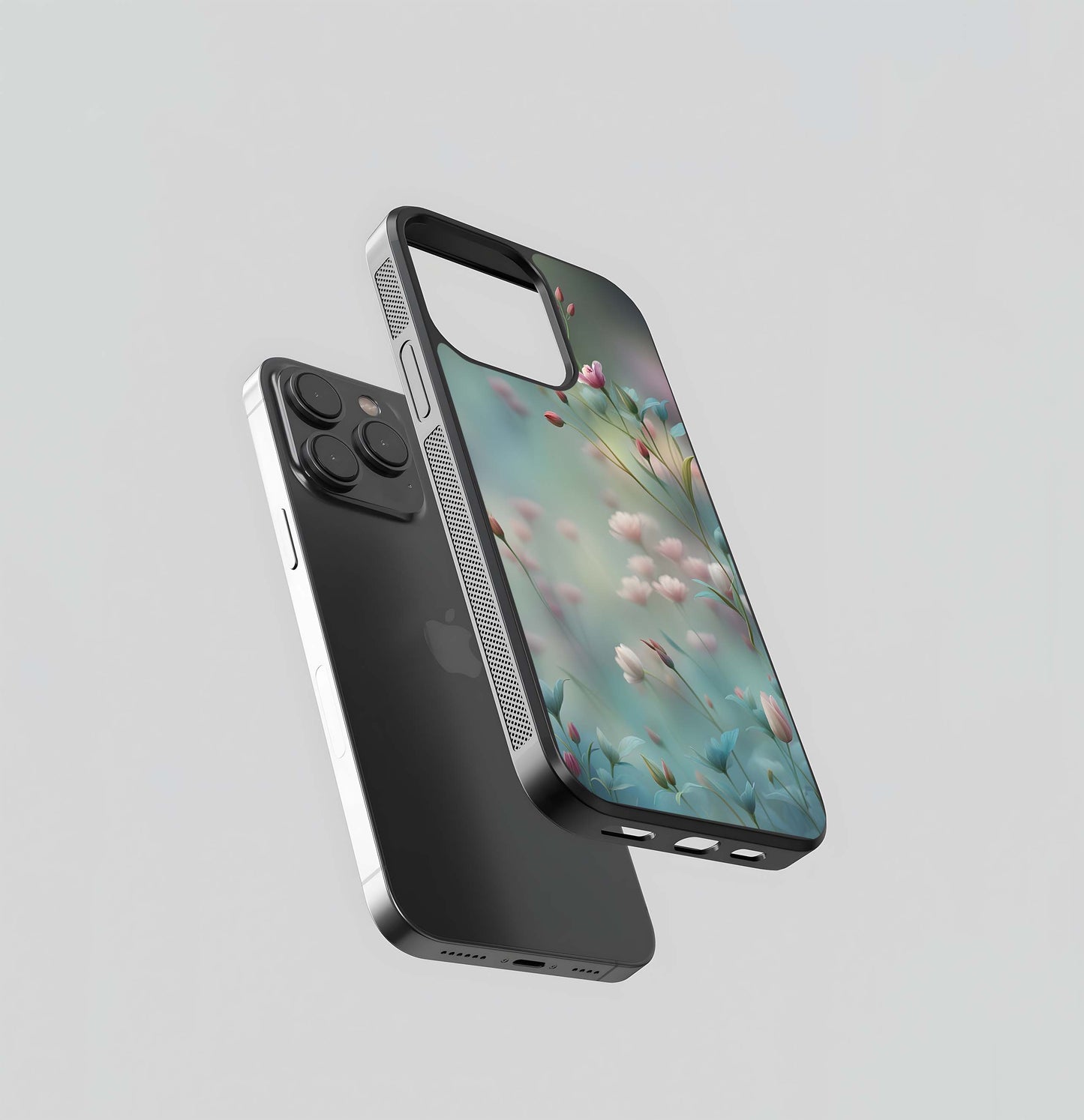 Soft Focus Pastel Wildflowers Glass Case