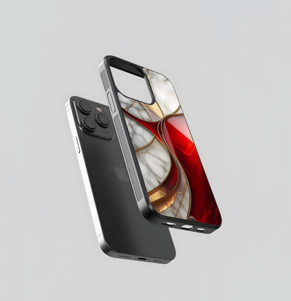 Emerald & Teal Chrome Flow Glass Case