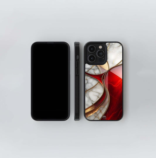 Emerald & Teal Chrome Flow Glass Case