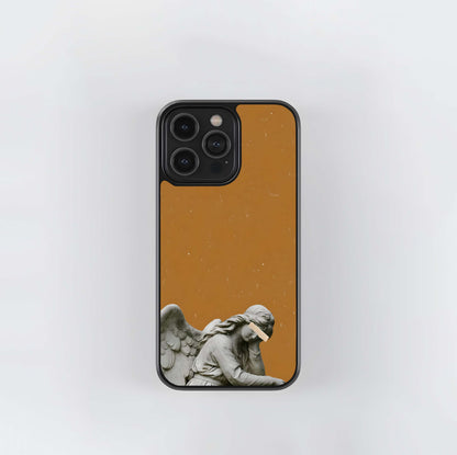 Blindfolded Stone Angel Glass Case
