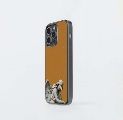 Blindfolded Stone Angel Glass Case