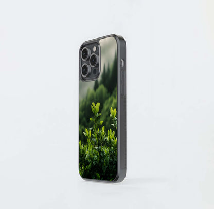 Misty Forest Foliage Glass Case