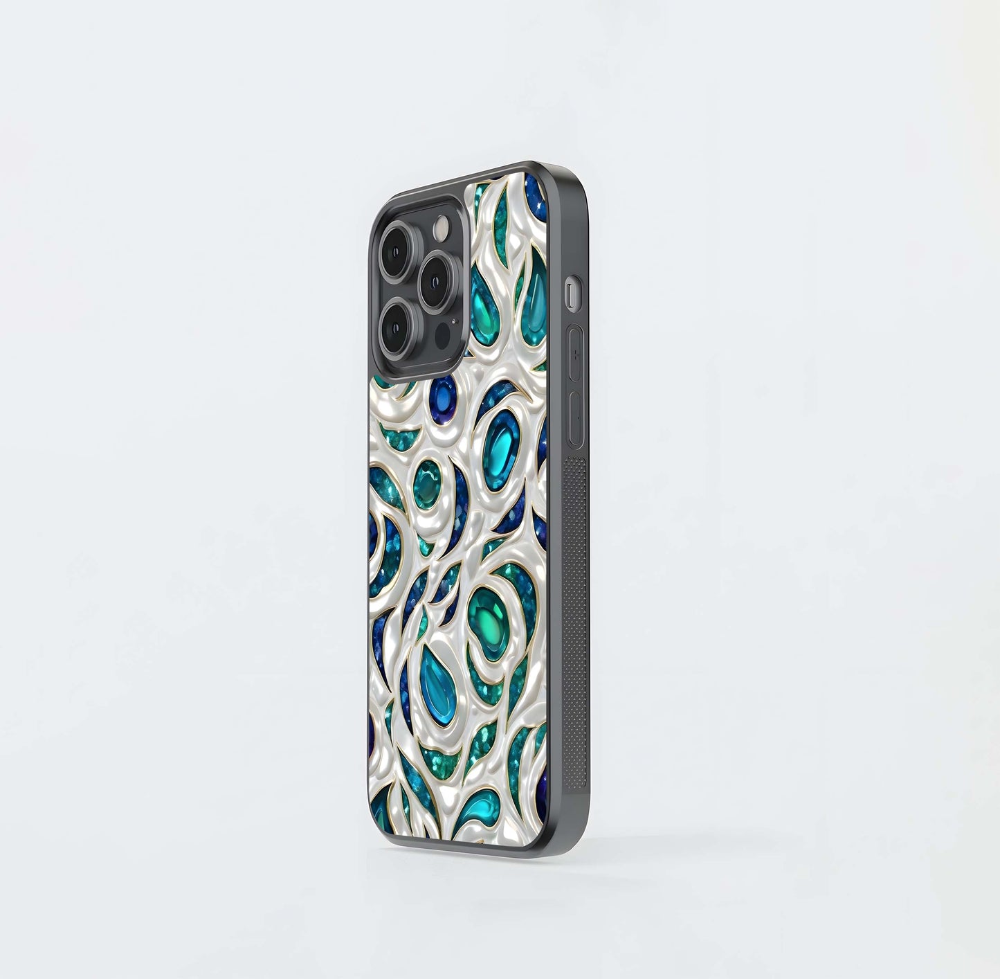Emerald Mosaic Texture Glass Case