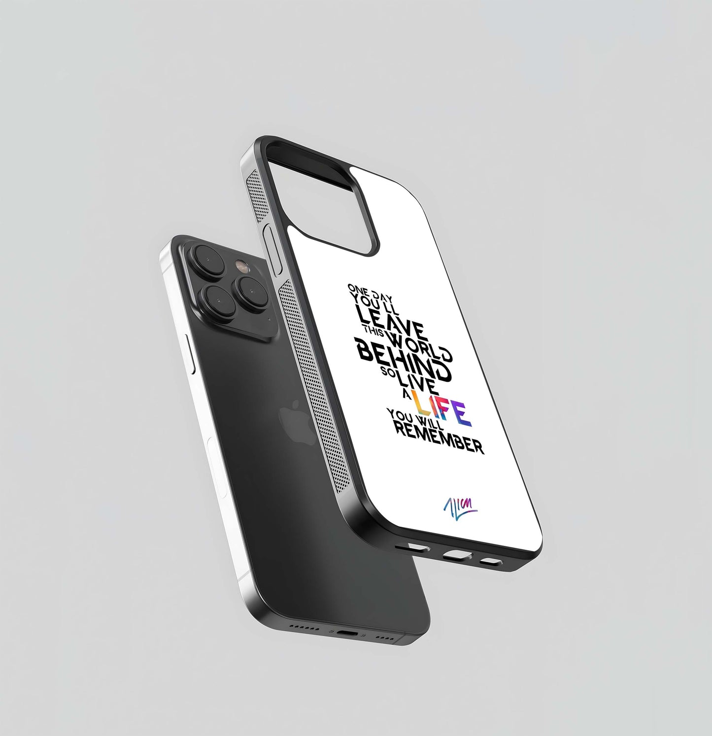 Modern Inspirational Typography Glass Case