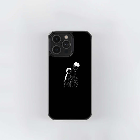 Back Hug Silhouette Glass Case