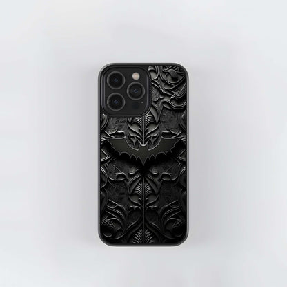 Gothic Bat-Embossed Panel Glass Case