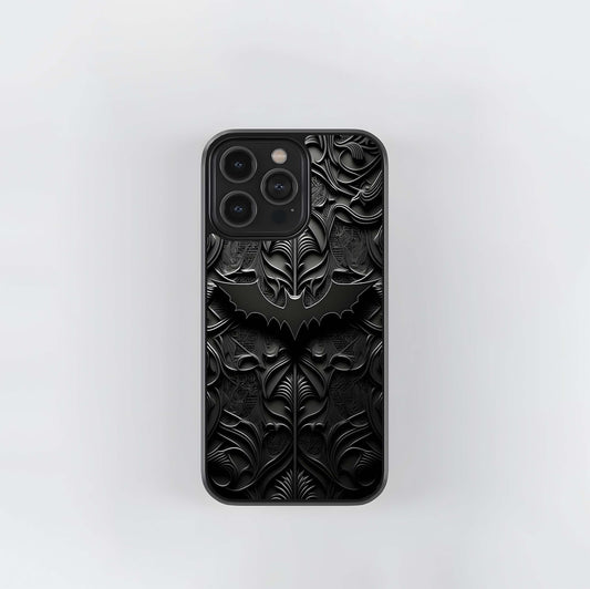 Gothic Bat-Embossed Panel Glass Case