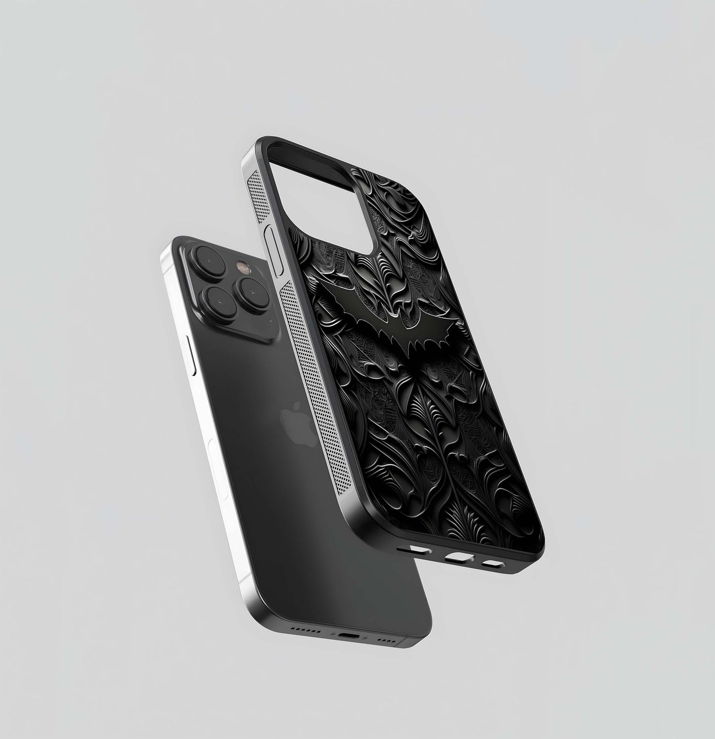 Gothic Bat-Embossed Panel Glass Case