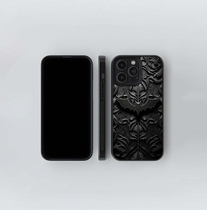 Gothic Bat-Embossed Panel Glass Case