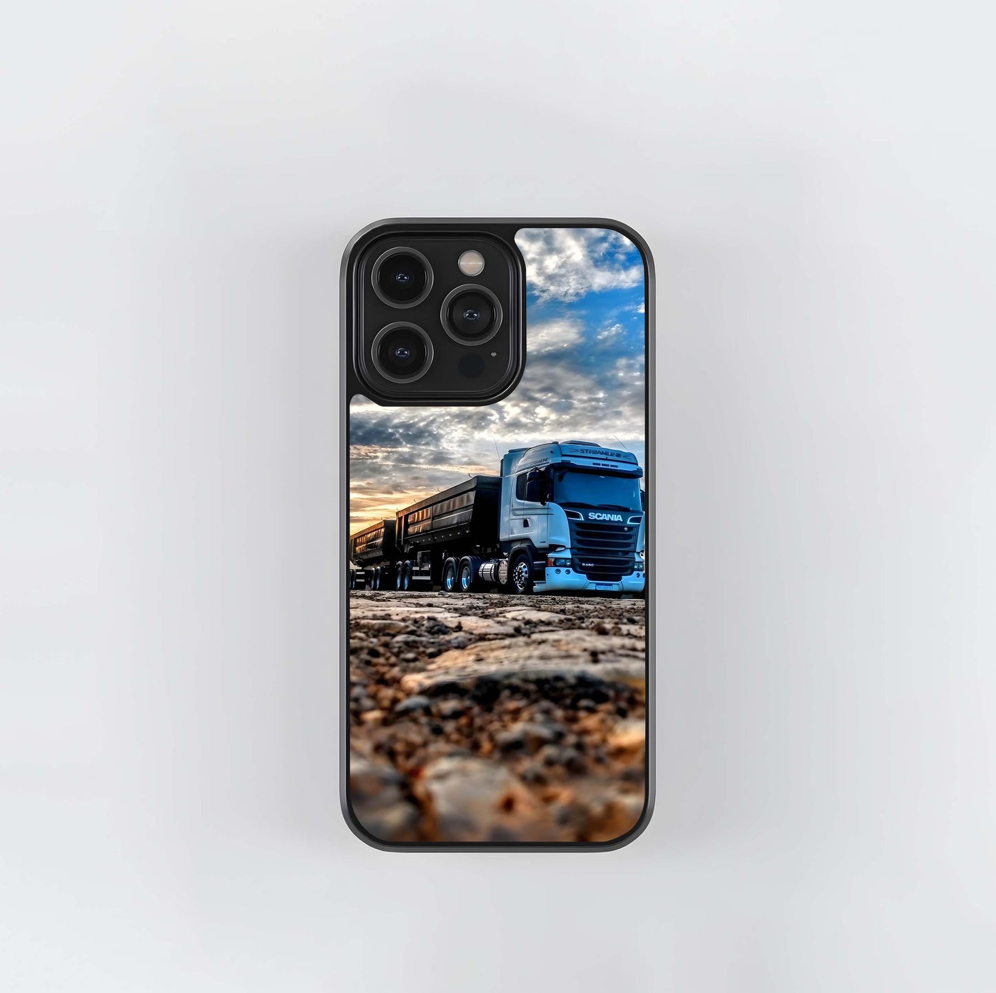 Sunset Hauler on Gravel Glass Case