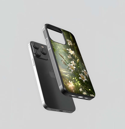 Enchanted Forest Lilies Glass Case