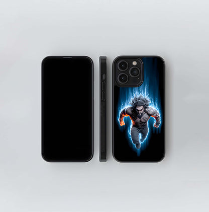 Superpowered Aquaman with Blue Lightning Glass Case