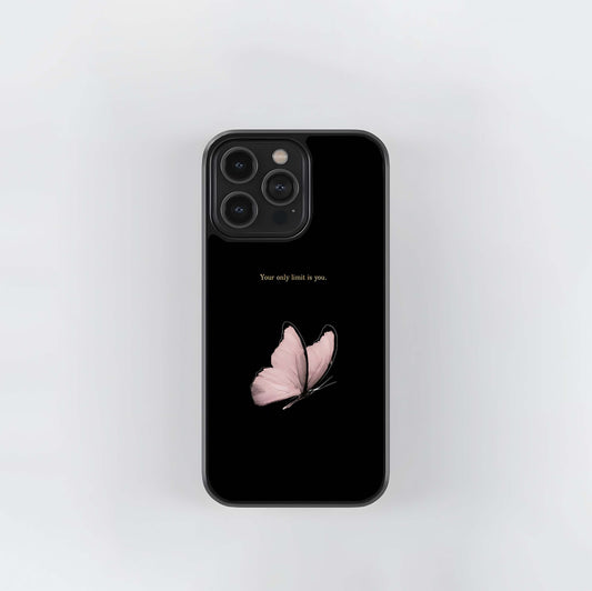 Motivational Butterfly Glass Case