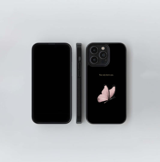 Motivational Butterfly Glass Case