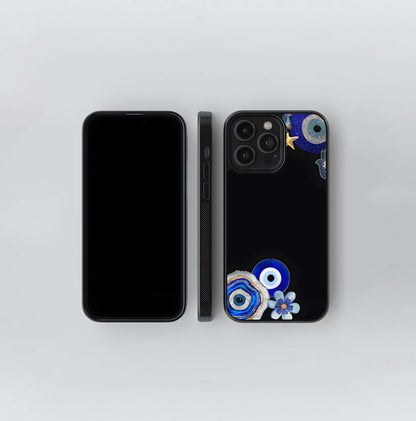 Aesthetic Blue Evil Eye Glass Case