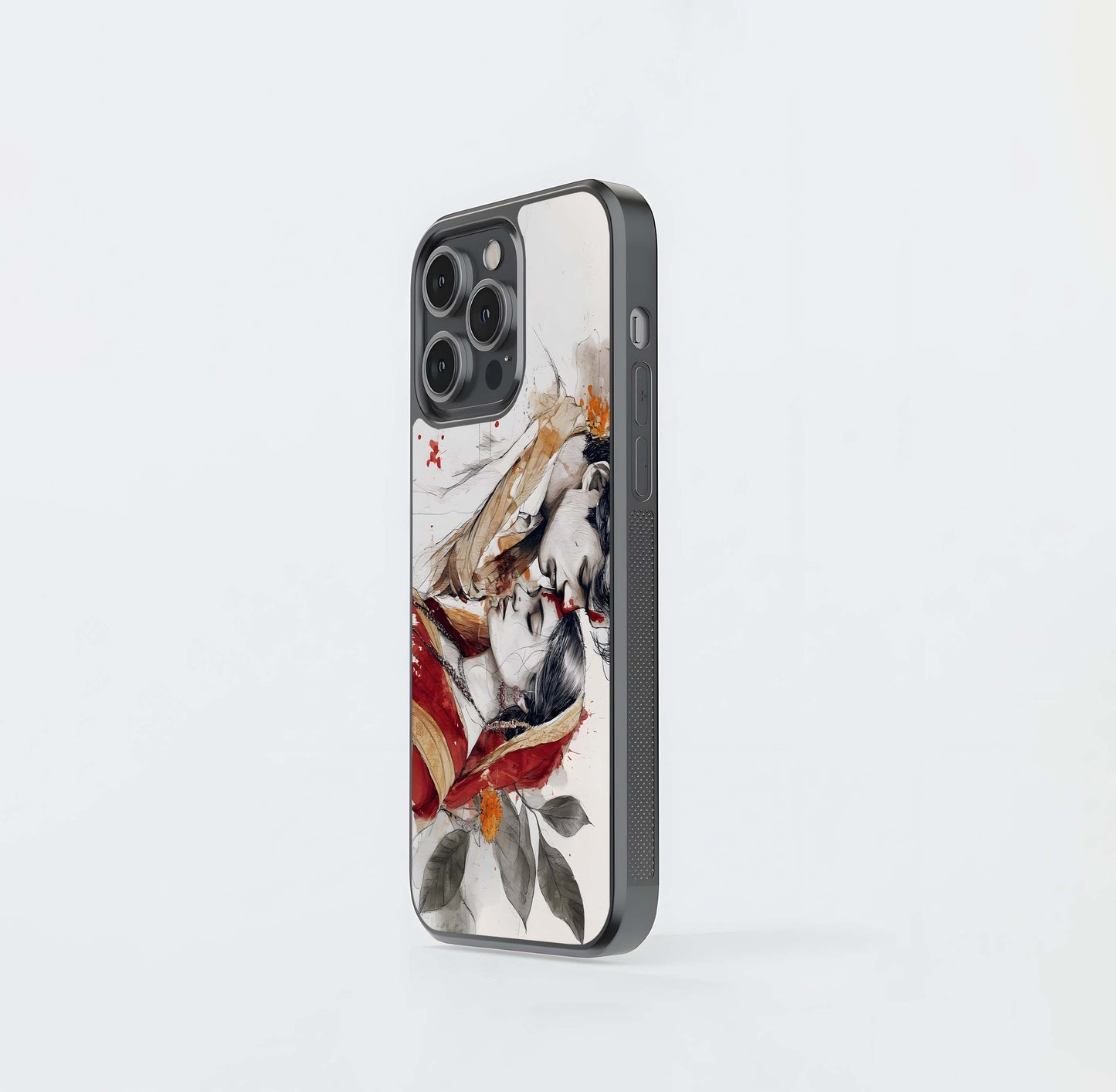 Angled Watercolor Sketch Glass Case