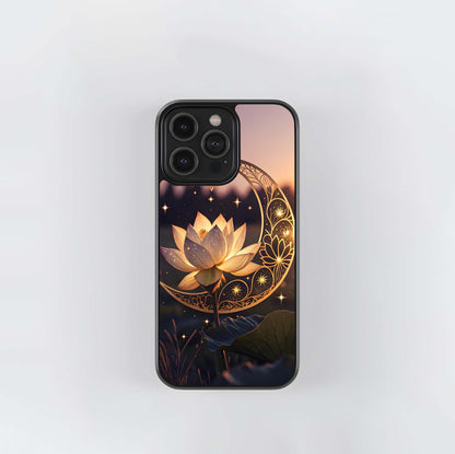 Lotus and Crescent Dream Glass Case