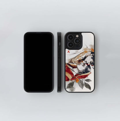 Angled Watercolor Sketch Glass Case