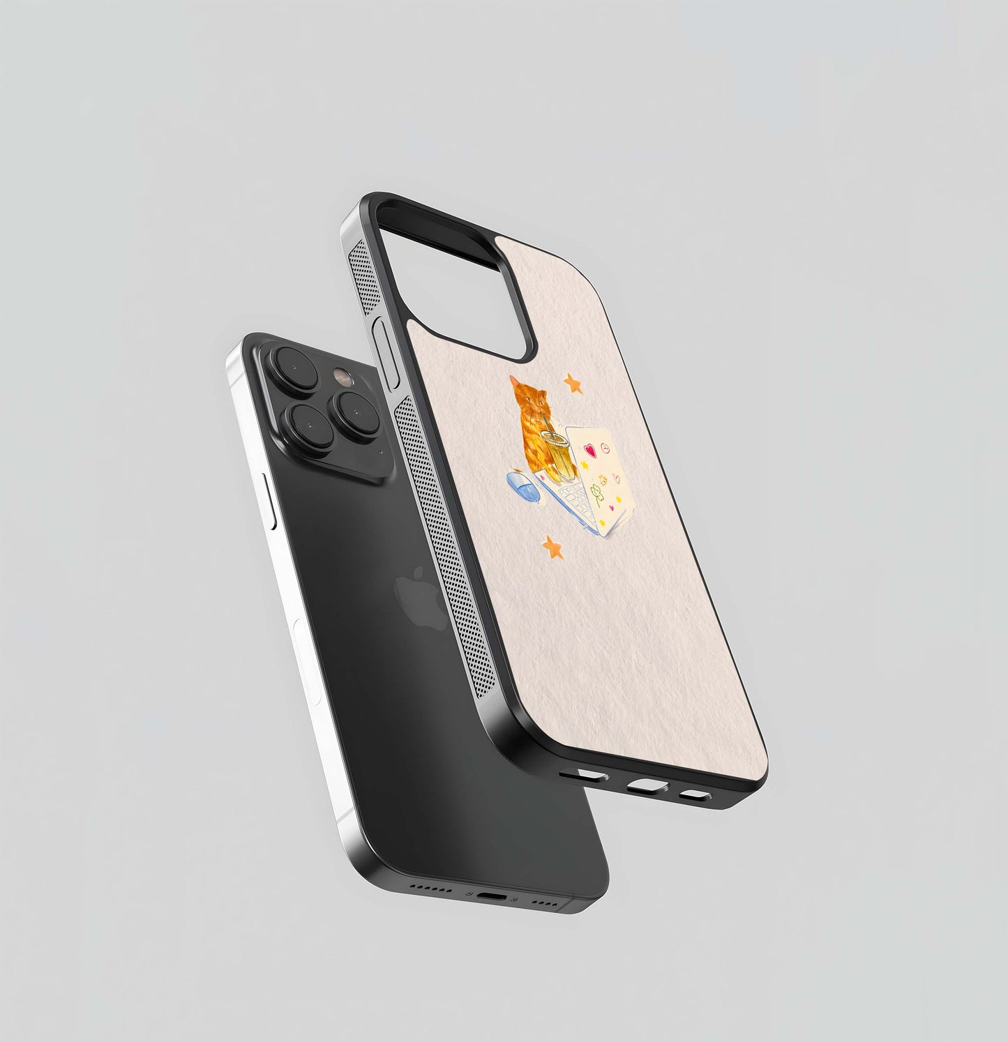 Cat Study Glass Case